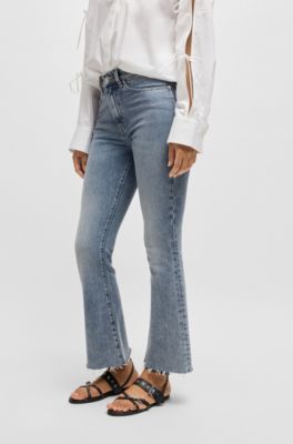 Skinny-fit jeans in quartz-blue super-stretch denim, Blue
