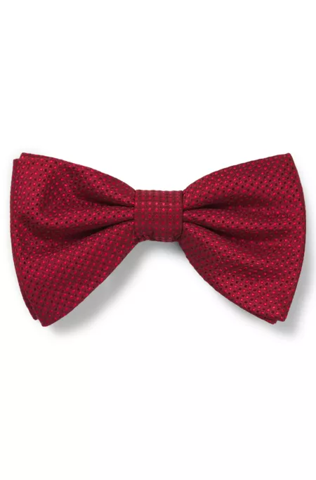 Bow tie in patterned silk jacquard