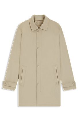 Travel-friendly stretch-softshell coat with detachable inner gilet