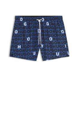 Logo-print swim shorts with drawcord 1