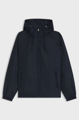 Water-repellent jacket with Double B monograms, Dark Blue