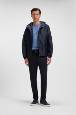 Water-repellent jacket with Double B monograms, Dark Blue