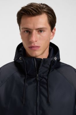 Water-repellent jacket with Double B monograms, Dark Blue