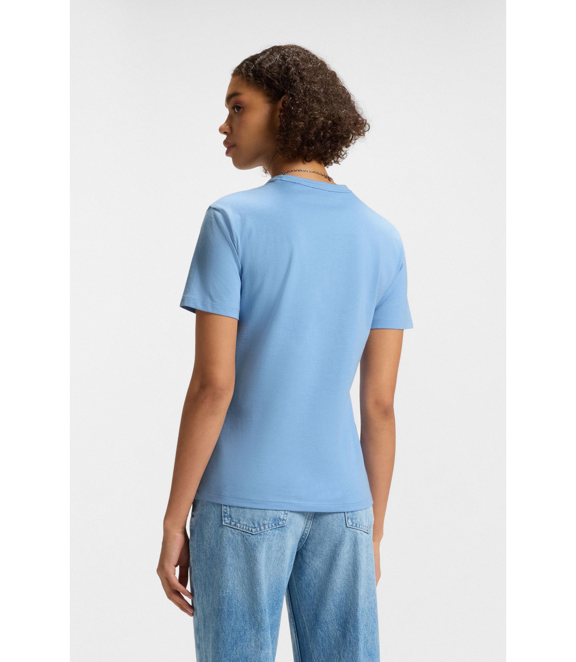 Fashion Blue Print T-Shirts for Women by HUGO BOSS