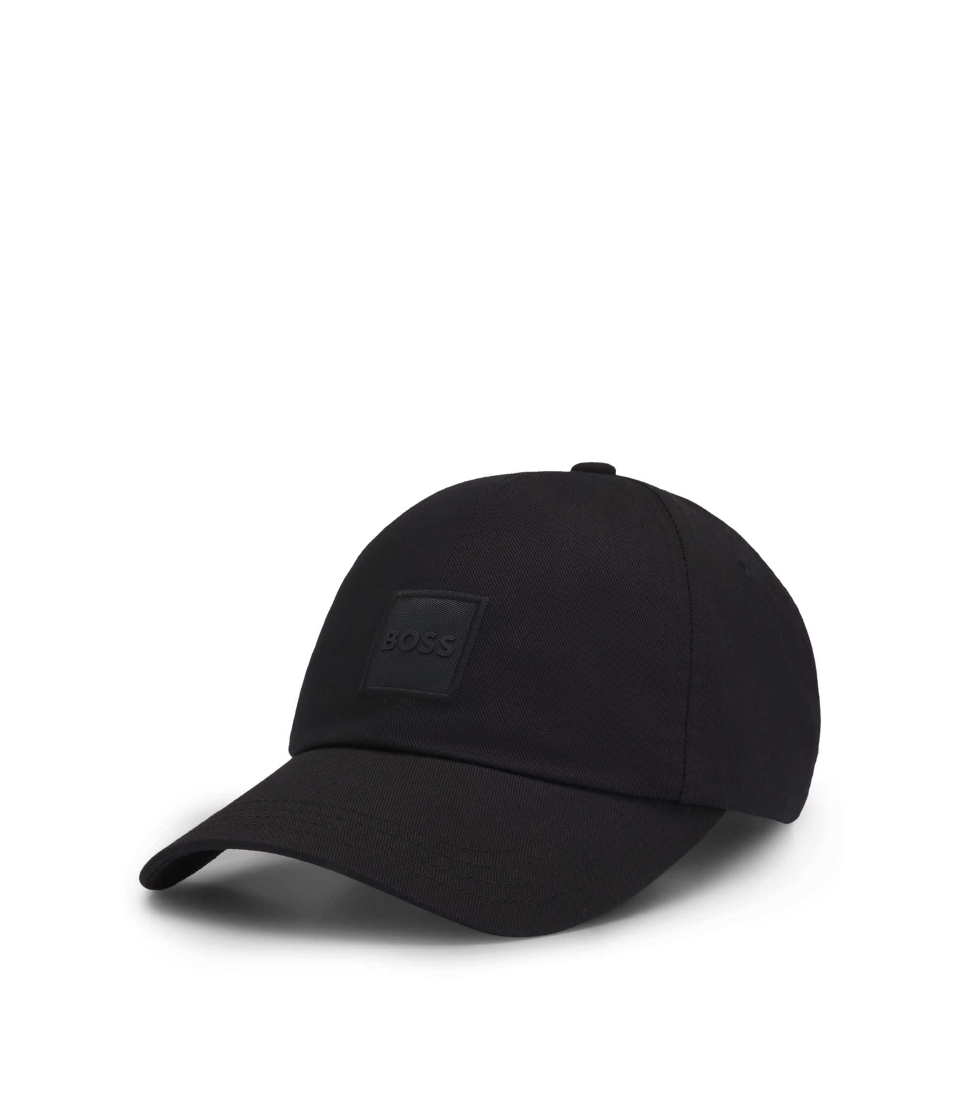 BOSS - コットンツイル キャップ ロゴパッチ - ブラック