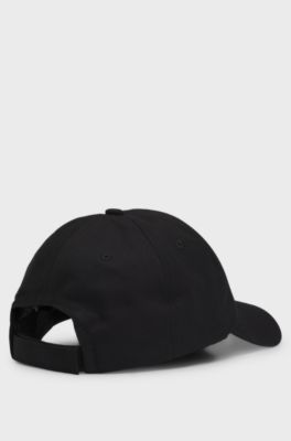 Cap aus Baumwoll-Twill mit Logo-Aufn&auml;her, Schwarz