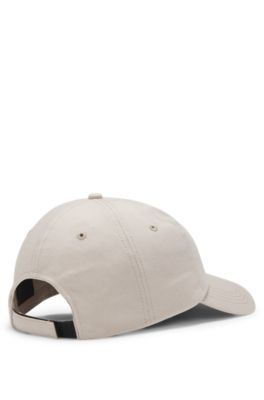 Gorra de sarga de algod&oacute;n con parche de logo, Gris claro