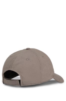 Cotton-twill cap with logo patch, Light Brown