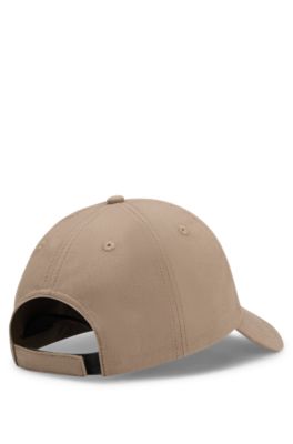 Cotton-twill cap with logo patch, Beige