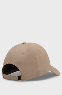 Cotton-twill cap with logo patch, Beige