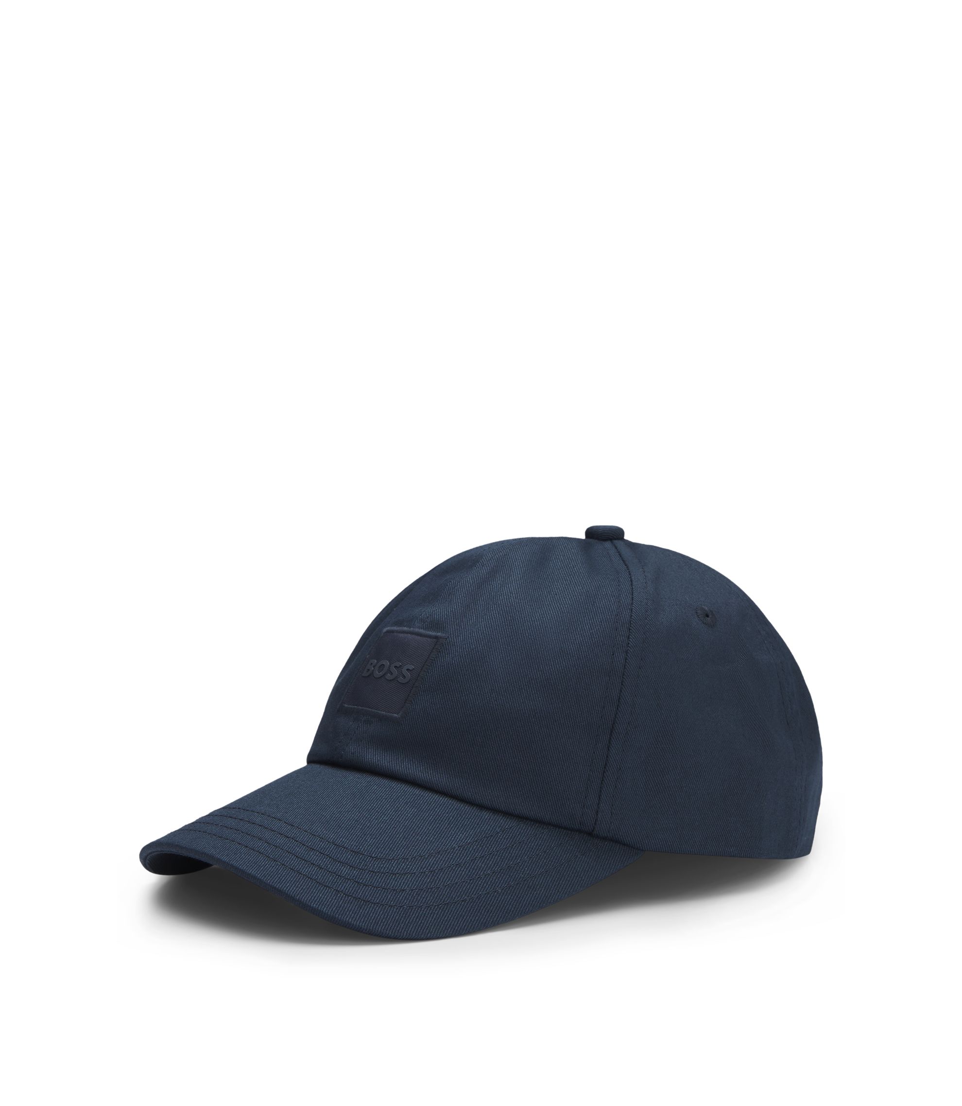 Cap aus Baumwoll-Twill mit gewebtem Logo-Aufnäher