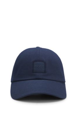 Cotton-twill cap with logo patch, Blue