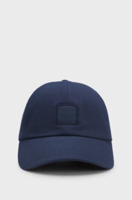 Casquette en twill de coton avec patch logo, Bleu