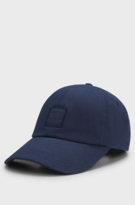 Cotton-twill cap with logo patch, Blue