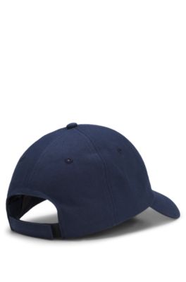 Cotton-twill cap with logo patch, Blue