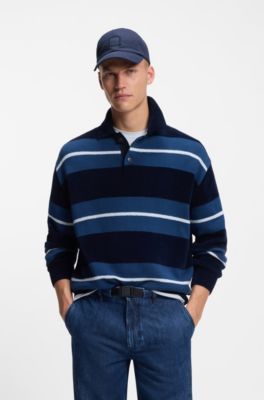 Cappellino in twill di cotone con toppa con logo, Blu