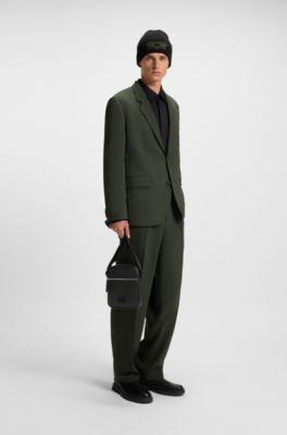 Reporter-Tasche mit Logo-Aufn&auml;her, Schwarz