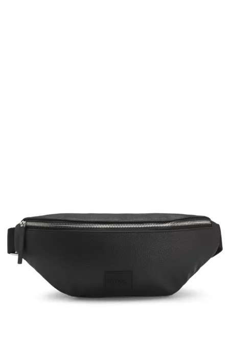 Sac ceinture grainé avec écusson logo