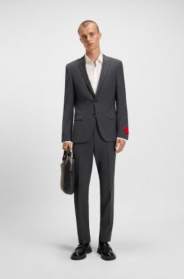 Document case with logo patch, Black