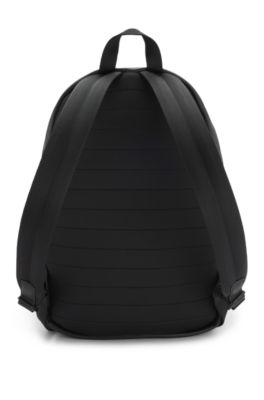 Rugtas met voorvak met rits, Zwart