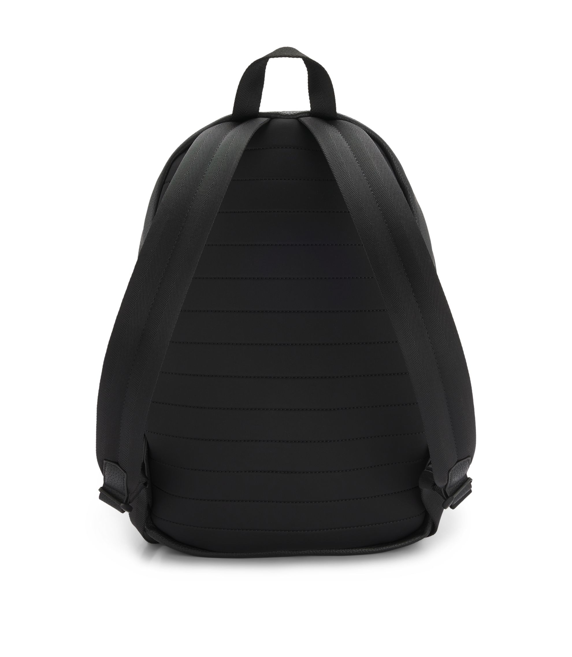 HUGO - ジップ バックパック ラバーロゴパッチ - ブラック