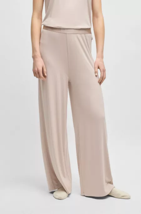Wide-leg pyjama bottoms in stretch-modal jersey