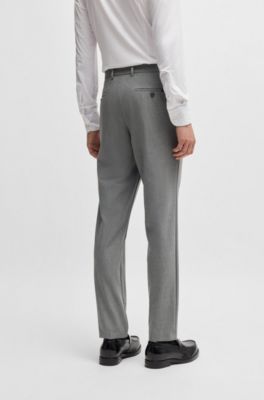 Slim-fit trousers in performance-stretch fabric, Grey