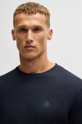 Pyjama van interlocked katoen met Double B-monogrammen, Donkerblauw