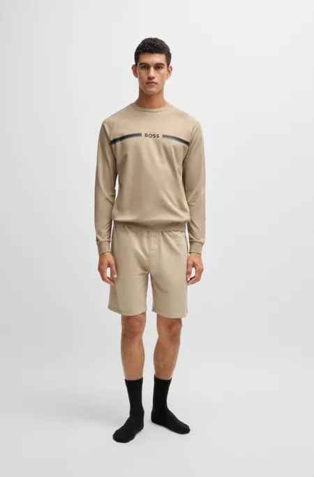Cotton-terry sweatshirt with logo print