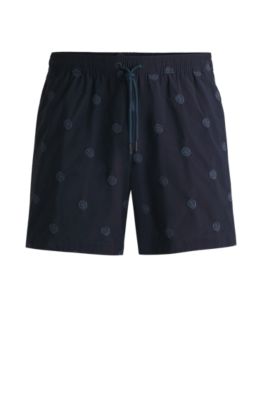 Schnell trocknende Badeshorts mit Double-B-Monogramm, Dunkelblau