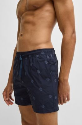 Schnell trocknende Badeshorts mit Double-B-Monogramm, Dunkelblau