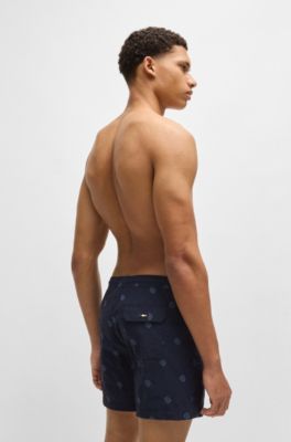 Schnell trocknende Badeshorts mit Double-B-Monogramm, Dunkelblau