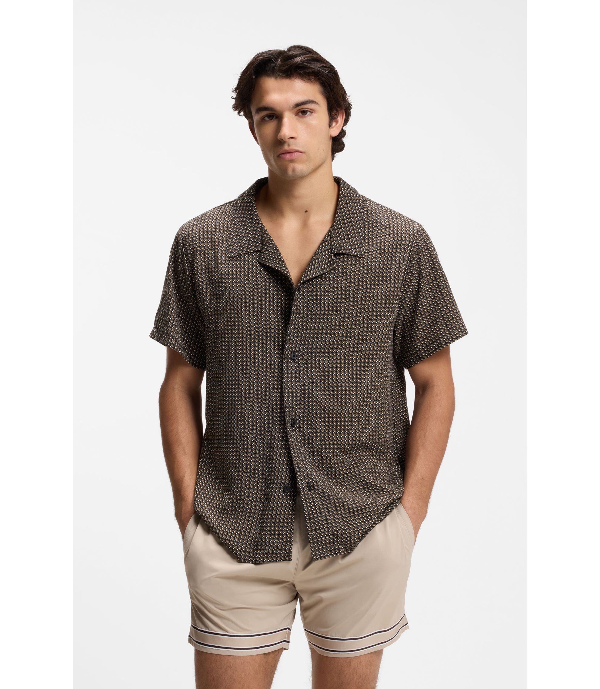 Regular-Fit Hemd mit zeitgemäßem Print