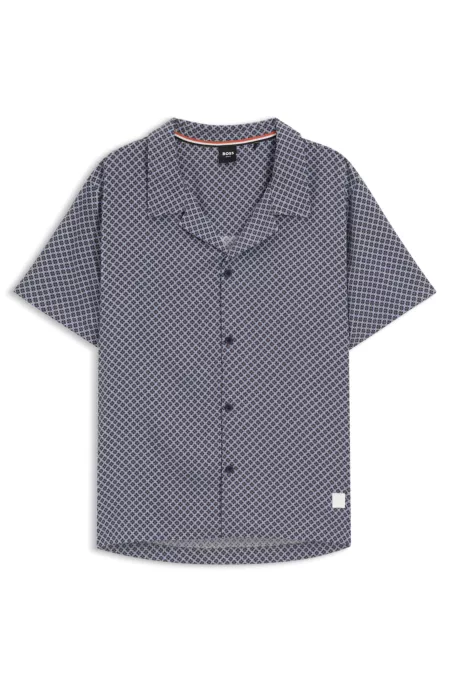 Regular-fit beach shirt with all-over print