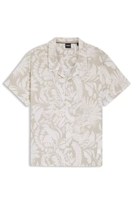 Regular-fit shirt with all-over print