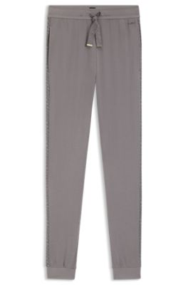 BOSS - Monogram-detailed tracksuit bottoms with modal and