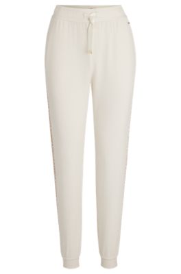 Bas de surv&ecirc;tement en modal et soie avec monogrammes, Naturel