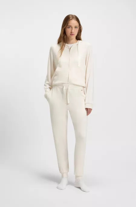 Monogram-detailed tracksuit bottoms with modal and silk