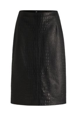 HUGO BOSS Women レザースカート - クラシック