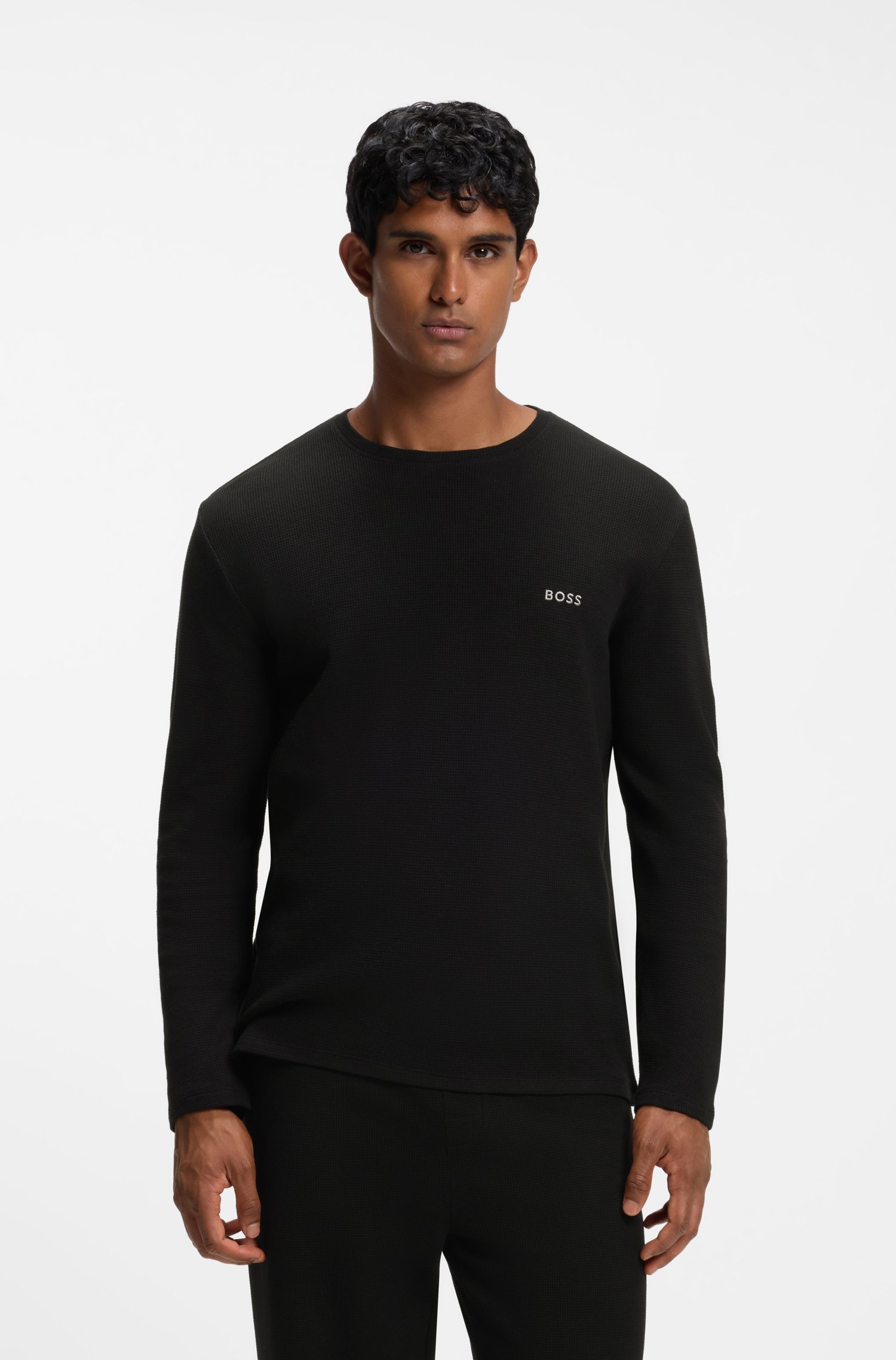 Boss Waffle Ls-Shirt pyjamas & nattlinnen herr – bild 7