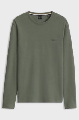 Ottoman pyjama T-shirt with embroidered logo, Green