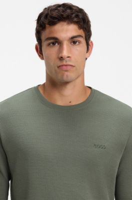 Ottoman pyjama T-shirt with embroidered logo, Green