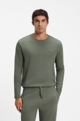 Ottoman pyjama T-shirt with embroidered logo, Green
