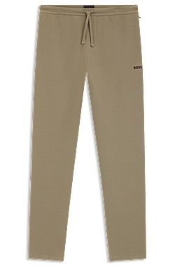 Cotton-blend pyjama bottoms with embroidered logo