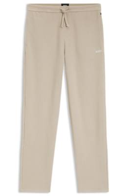 Cotton-blend pyjama bottoms with embroidered logo 1