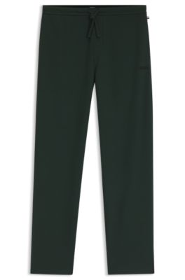 Waffle-knit pyjama bottoms, Dark Green