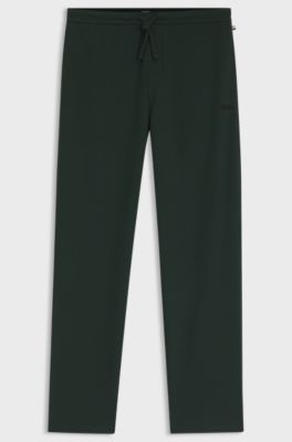 Waffle-knit pyjama bottoms, Dark Green