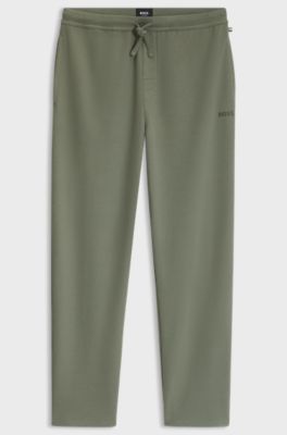 Waffle-knit pyjama bottoms, Green