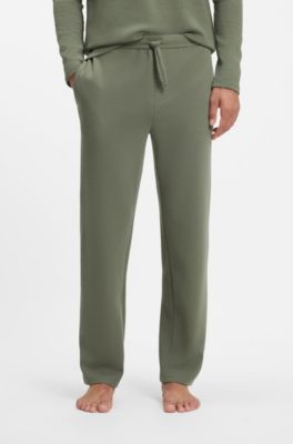 Waffle-knit pyjama bottoms, Green