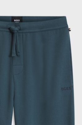 Waffle-knit pyjama bottoms, Blue